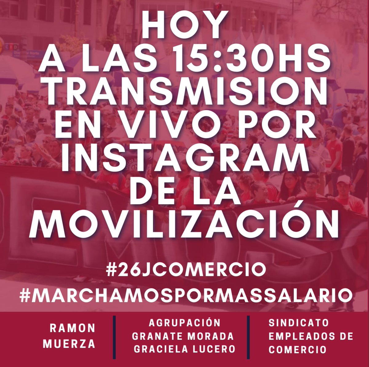 #26jcomercio
#marchamospormassalario
#RamonMuerza
#agrupaciongranatemorada
#UnidosPodemos