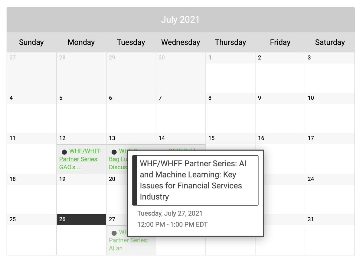 WHFDCFoundation's tweet photo. Wrapping up July with a #PartnerSeries #lunchandlearn on #AI and #machinelearning will we see you there?
https://t.co/hZHkREeusG https://t.co/4PtH0guuOn