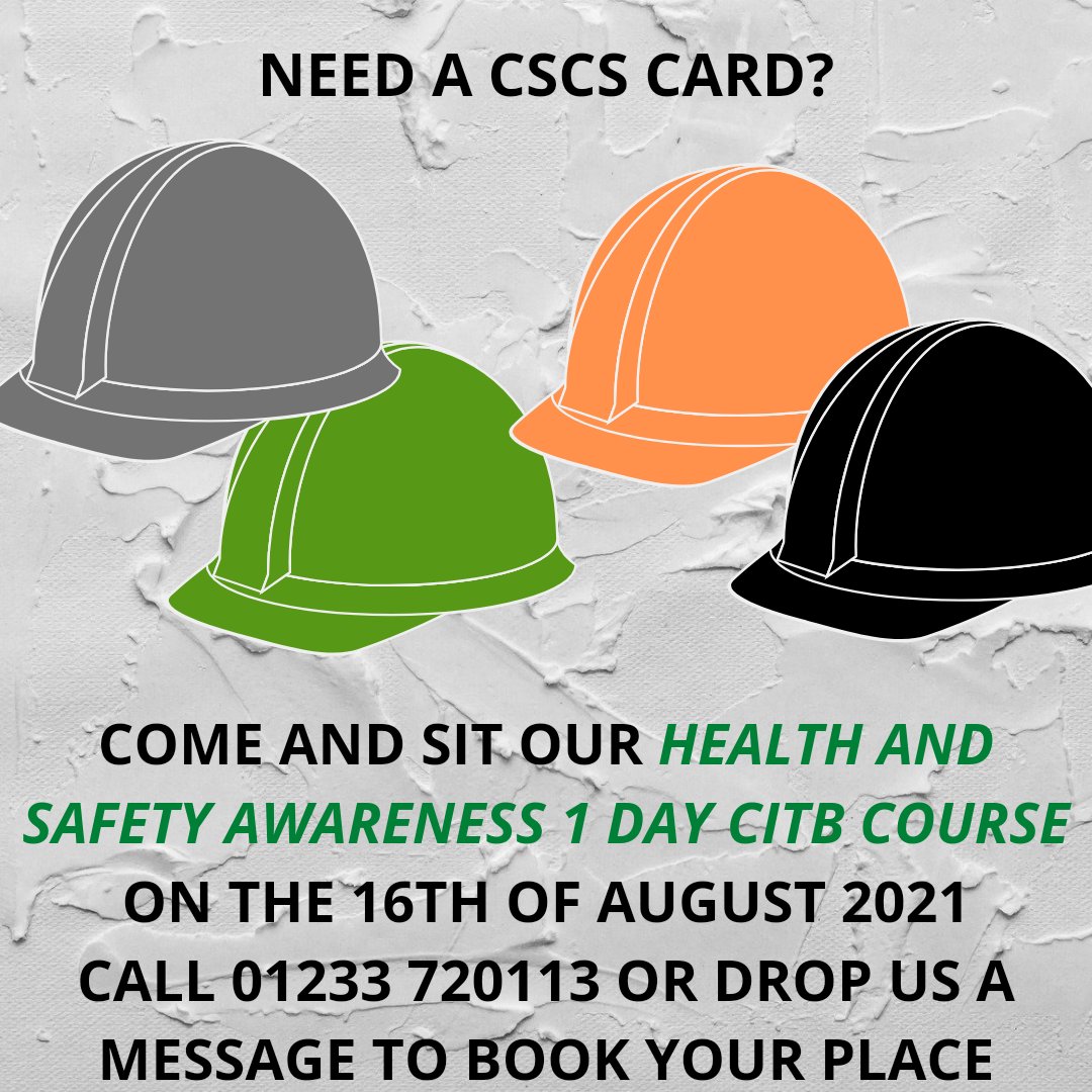 HKTraining1's tweet image. Come sit our 1 day Citb Health and Safety Awareness course. We still have some availability on the 16th of August. #citb #healthandsafetyawareness #booknow #training