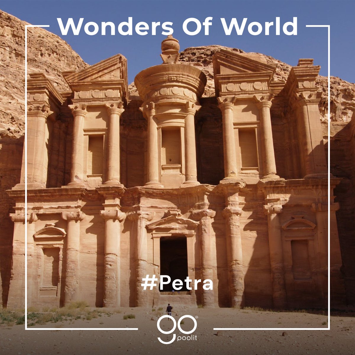 GoPoolit's tweet photo. This week we will take a ride to Wonders of World - Petra is a famous archaeological site situated in Jordan's Southwestern desert. It has tombs and temples carved into pink sandstone cliffs, earning its nickname, the "Rose City." It dates back to 300 B.C. https://t.co/YPJpmBIS6L