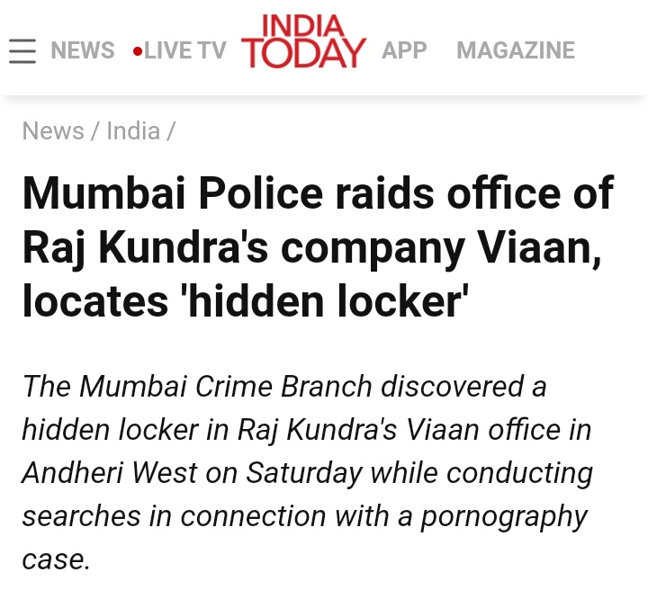 zehersingh's tweet photo. SSR Justice Is Basic Right
#2BigBreaking
1.Mumbai police raids office of #RajKundra's company Viann, locates #HiddenLocker
2 - mumbai police likely to interrogate shilpa sheety again. Crime branch to get cloning her phone.
@mamta_kale
@MadhuRay_06
@RatnaDixit6 https://t.co/rGLigC8Msc