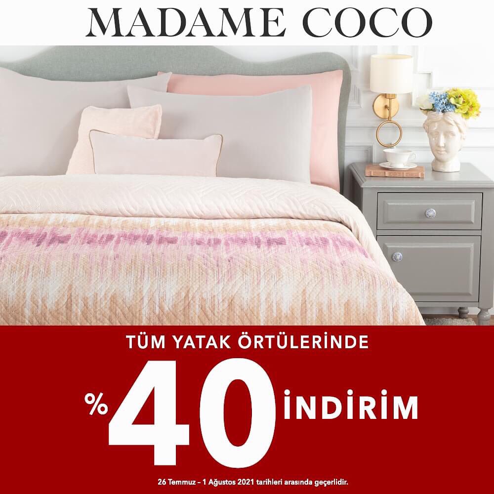 Tüm Yatak Örtülerinde %40 İndirim

#madamecoco #pelicanmall