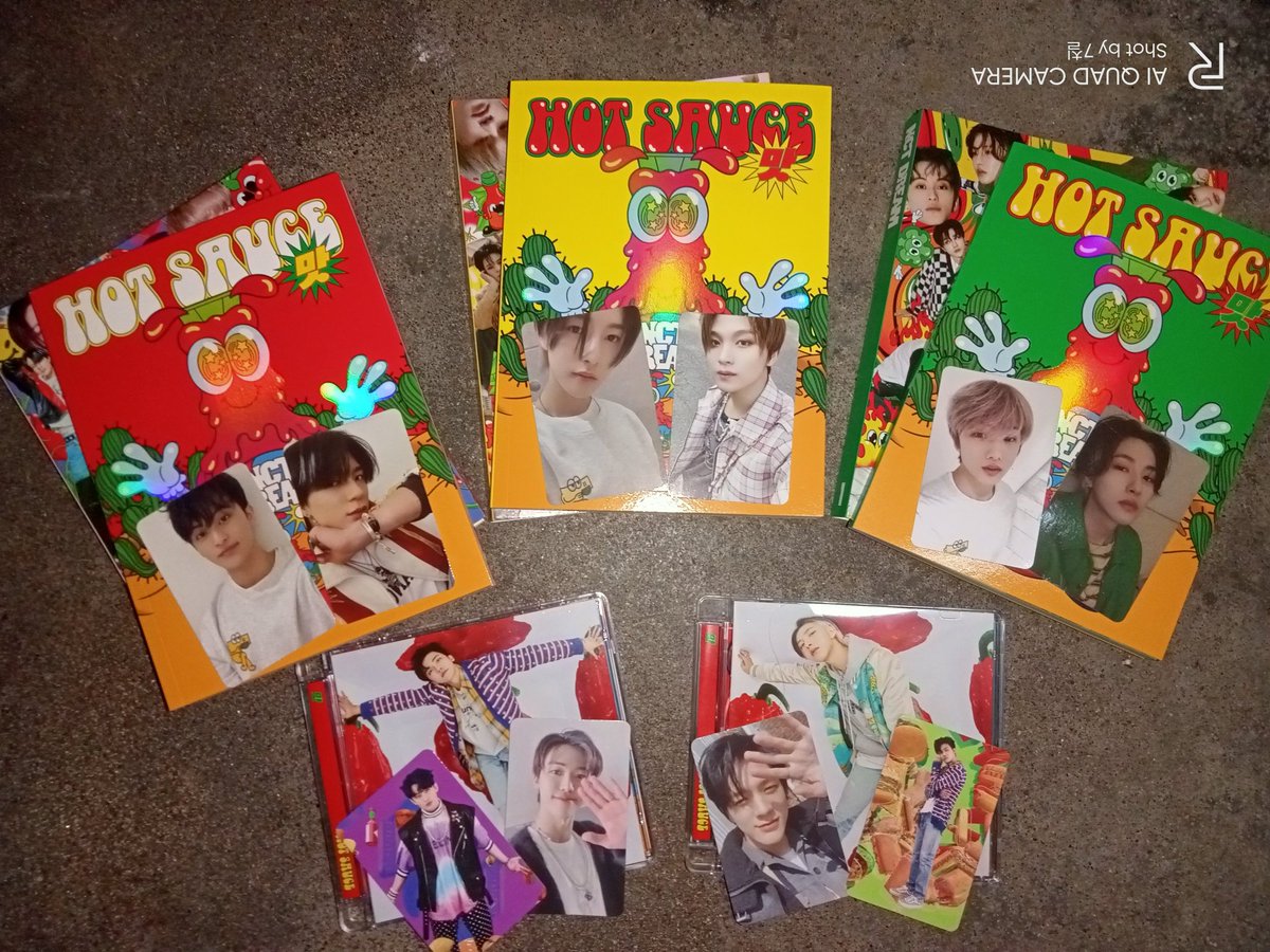 GaaangBerry0807's tweet photo. Finally! Our NCT DREAM Hot Sauce Album🥰 Napaka solid ng mga pulls 7Dreamies na sana kaso wala kaming napull kahit isang Chenle😂 Thank you @17thCarrotSt For smooth transaction, Kagabi lang dumating yung box pero kaninang exactly 8:40AM nareceive ko na💚💚💚

#17thCSFeedback https://t.co/BHYLnt9VQM