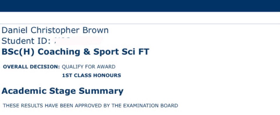 DBrown_PE's tweet photo. Immensely proud to receive the Coaching &amp; Sport Science Best Academic Performance award @TrentUni and to be graduating with a 1st Class Honours! Onto the next chapter of my journey; training to become a PE teacher!👨‍🏫 @ILSCITT @RedhillTSA https://t.co/HfkJiOWXYY