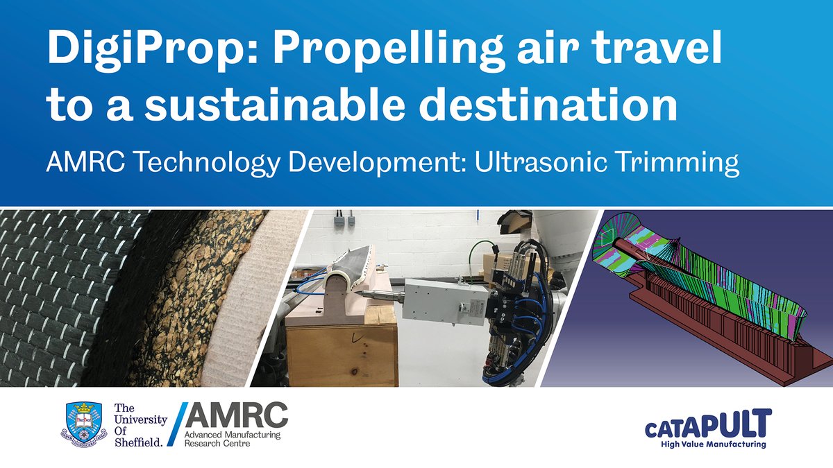 TheAMRC's tweet photo. Through the #DigiProp programme, we've pushed #composite #manufacturing boundaries. Using #ultrasonic trimming we've:

☑️ Reduced cutting time from 10 to 2 minutes
☑️ Proved the ability to cut complex shapes
☑️ Produced very high quality trimmed parts

👉 https://t.co/h6sbgrqtka https://t.co/Qs58Xjc2He