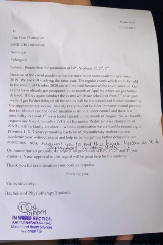 physio_study_'s tweet photo. @KTRTRS @DrTamilisaiGuv @india_iap Please have a look at how future Physiotherapists are being treated when asked for justice! This will affect people who are going to opt for bpt in future! Please consider our plea😒 https://t.co/TxC0V5aA61