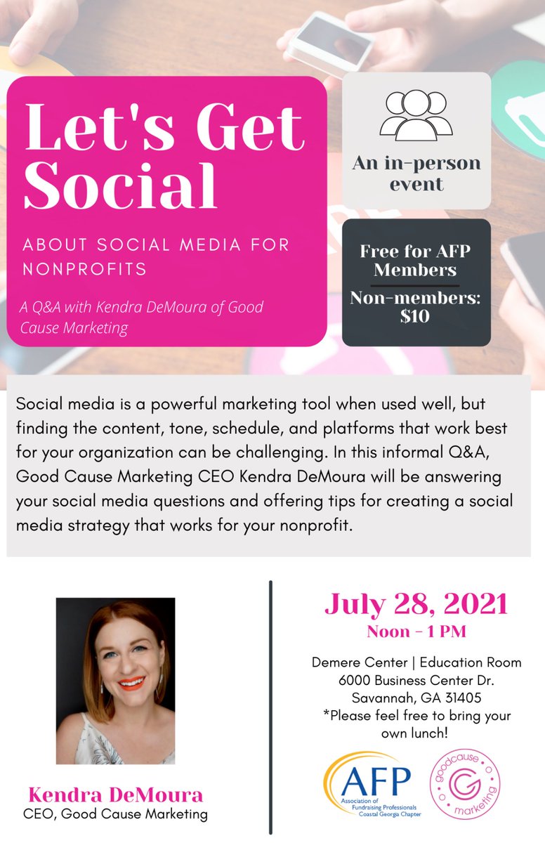 AFPCoastalGa's tweet photo. Let's Get Social THIS WEDNESDAY! - https://t.co/YqAYEhZwrc https://t.co/xyhSUlZuVj