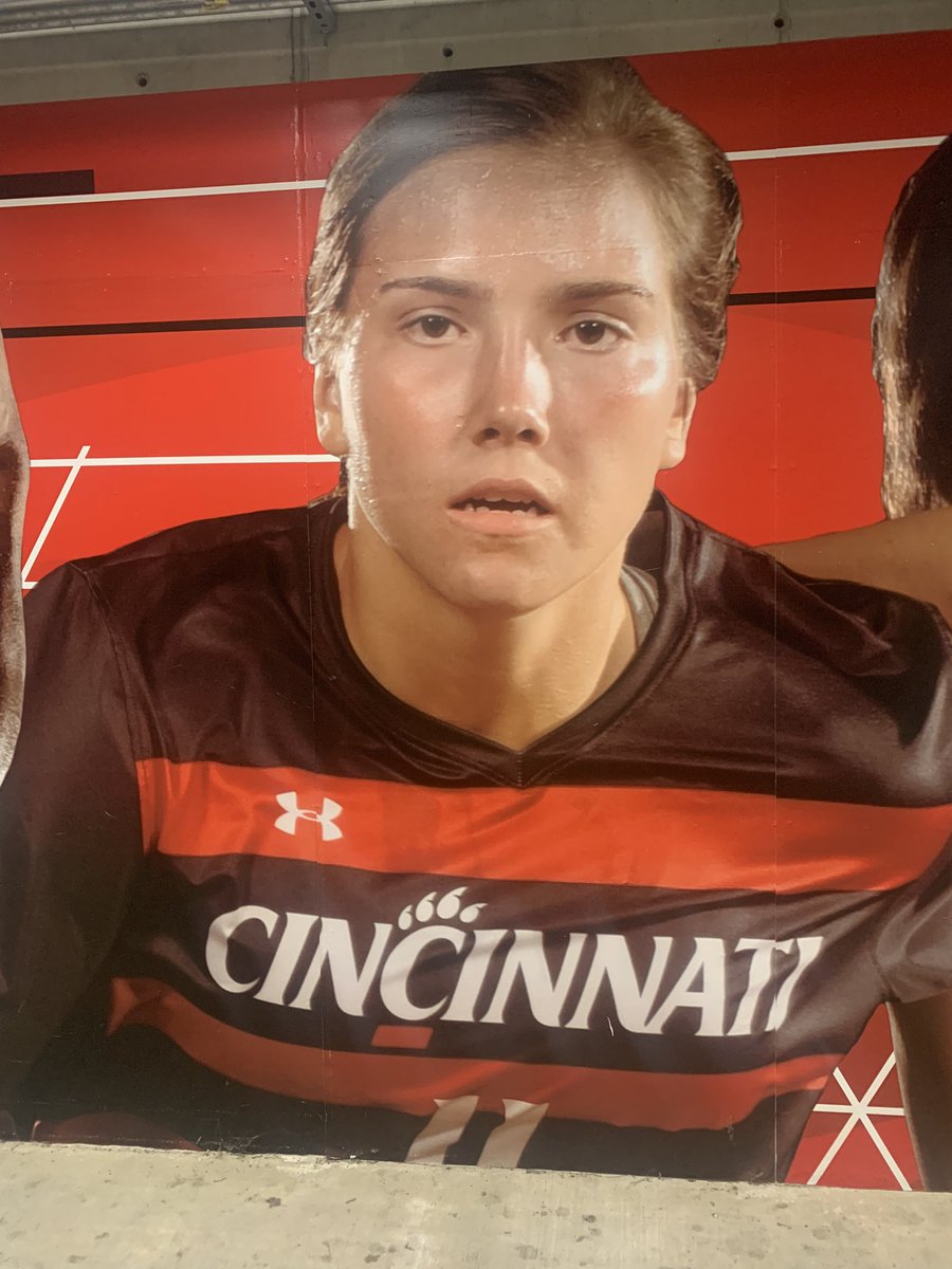 JosephPLuckey's tweet photo. Several years ago our athletics department selected six athletes for large tunnel graphic. Walking in today, I realized I got to watch two of them over the weekend in the Olympics. #Bearcats proud. @jtomm19 @VanessaGilles https://t.co/DVNkBWq2sF