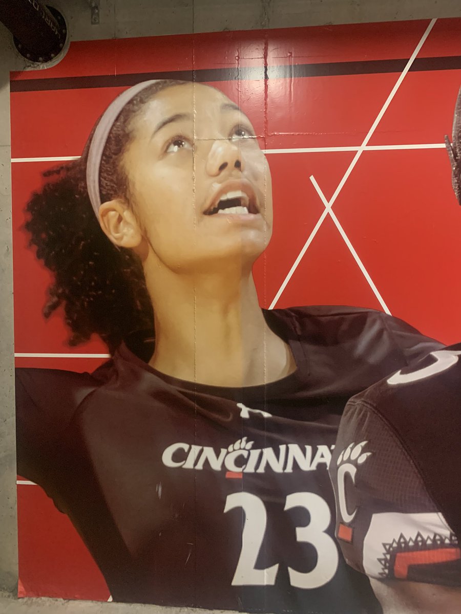 JosephPLuckey's tweet photo. Several years ago our athletics department selected six athletes for large tunnel graphic. Walking in today, I realized I got to watch two of them over the weekend in the Olympics. #Bearcats proud. @jtomm19 @VanessaGilles https://t.co/DVNkBWq2sF