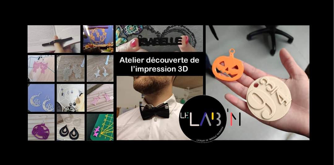 Mercredi 27/07 nous vous proposons un atelier de découverte de l'impression 3D, gratuit, de 14h à 16h. N'hésitez pas à nous contacter pour réserver. L'atelier est pour les adultes et enfants dès 9ans. #lelabn51