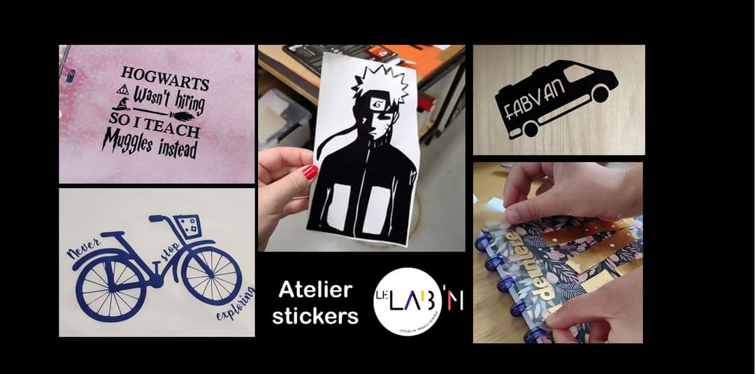 Venez apprendre à faire vos propres stickers mercredi 4/08, de 14h à 16h. N'hésitez pas à nous contacter pour réserver, l'atelier est gratuit et s'adresse aux adultes et enfants dès 9ans. #lelabn51