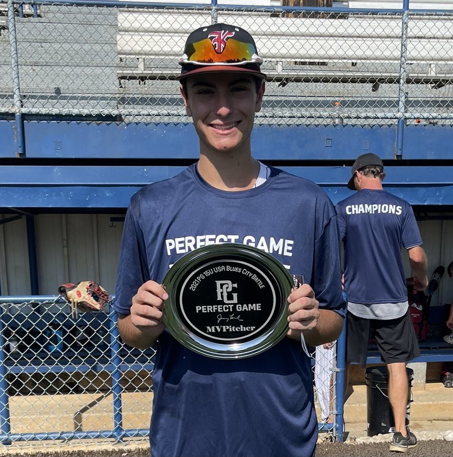 Congratulations <a href="/MichaelRothchi1/">Michael Rothchild</a> (2023 RHP/1B), MVPitcher of the <a href="/PG_Tourney/">Perfect Game Tournaments</a> <a href="/USAStadium/">USA Stadium</a> Blues City Battle!