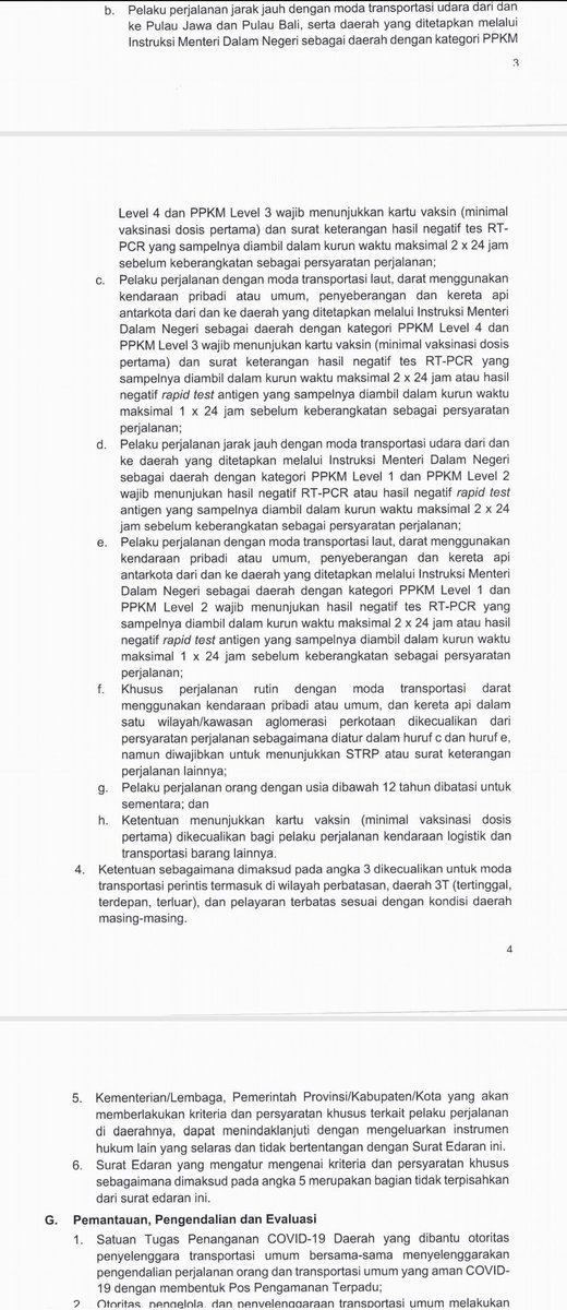 dishub_bwi's tweet photo. INFO SATGAS COVID-19

Surat Edaran 16 Tahun 2021 Tentang Ketentuan Perjalanan Orang Dalam Negeri Pada Masa Pandemi.

Berlaku mulai tanggal 26 Juli 2021 sampai waktu yang di tentukan kemudian dan akan di evaluasi lebih lanjut sesuai perkembangannya terakhir di lapangan.

Demikian https://t.co/uiJ8iDPkbb