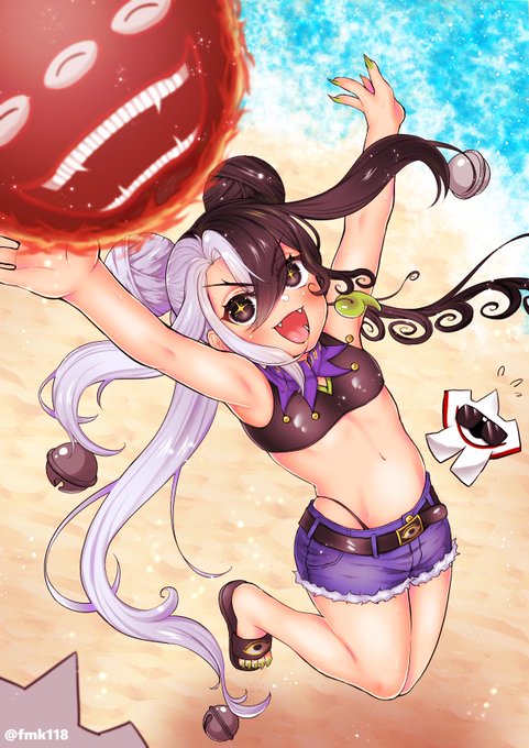 暑いので夏っぽいリリンボチャンと紐ビキニのあしやとコワすぎあしやくんを再掲するヨン 