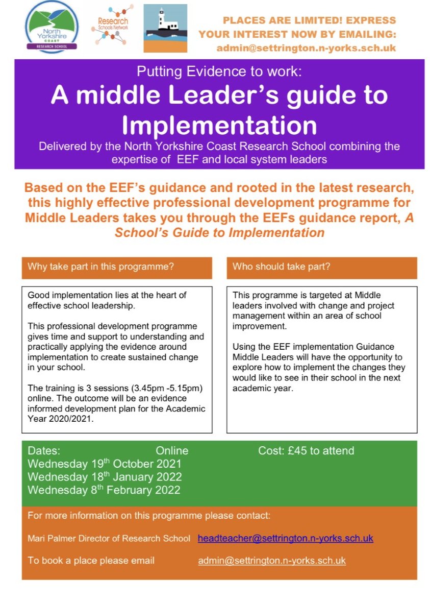 NYCResearchSch's tweet photo. MIDDLE LEADER'S IMPLEMENTATION GUIDANCE TRAINING
Starting in October - please see flyer for details. https://t.co/4bfLFW3OMT