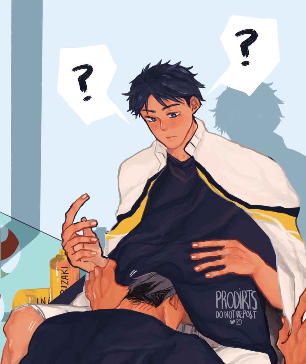 prodirts's tweet photo. Tokyo training camp arc but what if Inarizaki tagged along? 🤔
Osamu’s safe place is Keiji’s... tummy😀 #osaaka #haikyuu https://t.co/EnGTTU94BB