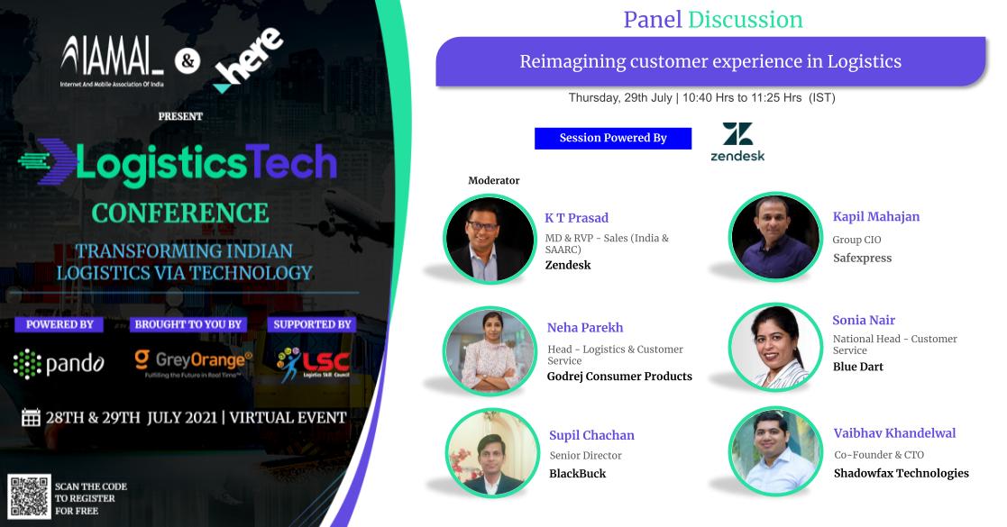 Join us for an insightful session between the leaders at the Logistics-Tech Conference scheduled to happen on 28th &amp; 29th July
Register Now: tinyurl.com/w37sw89w

#IAMAI #LTC21 #LogisticsTech #Technology #LogisticsIndia #SustainableLogistics
