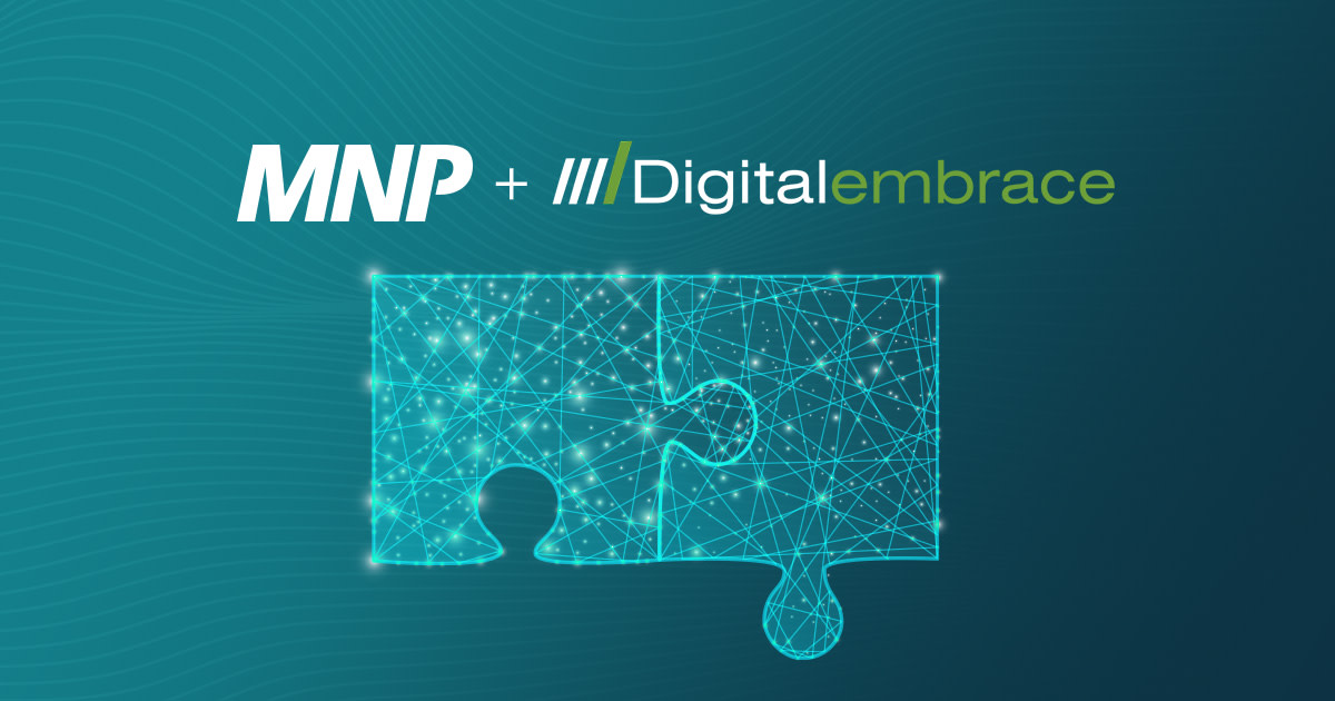 MNP is pleased to announce that it will join forces with Digital Embrace, effective September 1st, 2021. Read the release here: mnptechnology.ca/news-events/di…