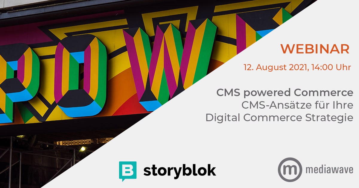 mediawave_trend's tweet photo. Good News zum Wochenstart: Gemeinsam mit unserem neuen Partner @storyblok geben wir Euch in einem #Live #Webinar am 12. August einen Überblick über die verschiedenen #CMS-Ansätze für Eure #Digital #Commerce #Strategie. Das solltet Ihr nicht verpassen! https://t.co/FsU0w8KIqs https://t.co/f3bRVwXk1L