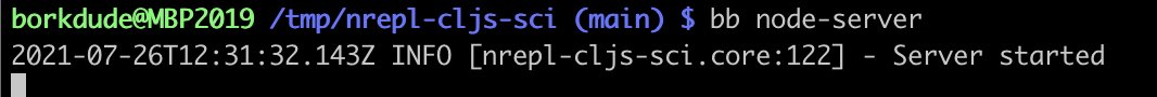 borkdude's tweet photo. Also works with lein repl :connect now!

#clojure #clojurescript #nrepl #nodejs https://t.co/WEJhT1t996