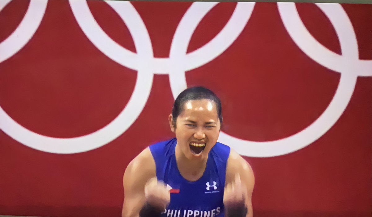 Senyora's tweet photo. FIRST #OLYMPICS GOLD🥇 
FOR THE PHILIPPINES 🇵🇭 
MABUHAY KA HIDILYN DIAZ!!!!!!!!! https://t.co/HFZzZjHpFQ
