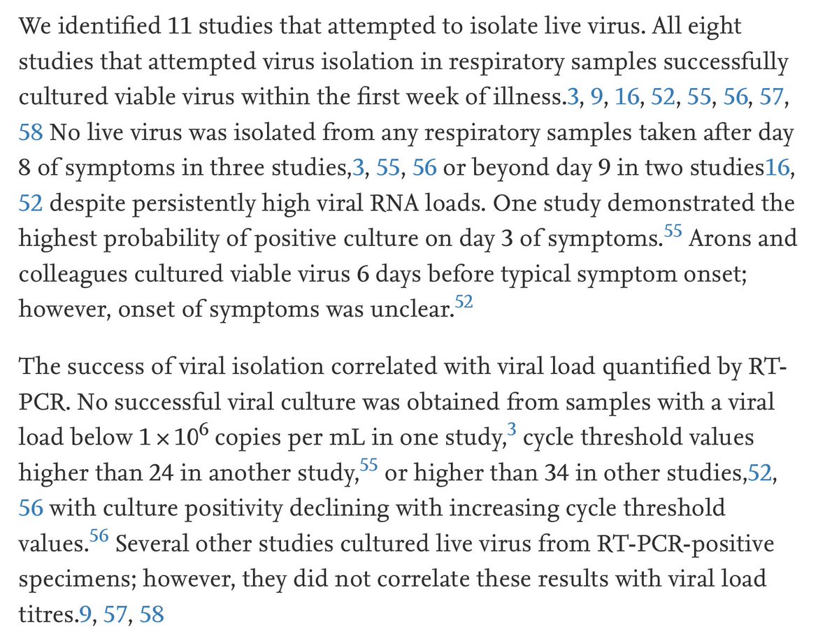 Honest question from a non-medical academic in self-isolation. Why let self-isolation go beyond 9 days, with research showing that no live virus found more than 9 days after first symptoms? #Covid_19 #virology #daretoask doi.org/10.1016/S2666-…