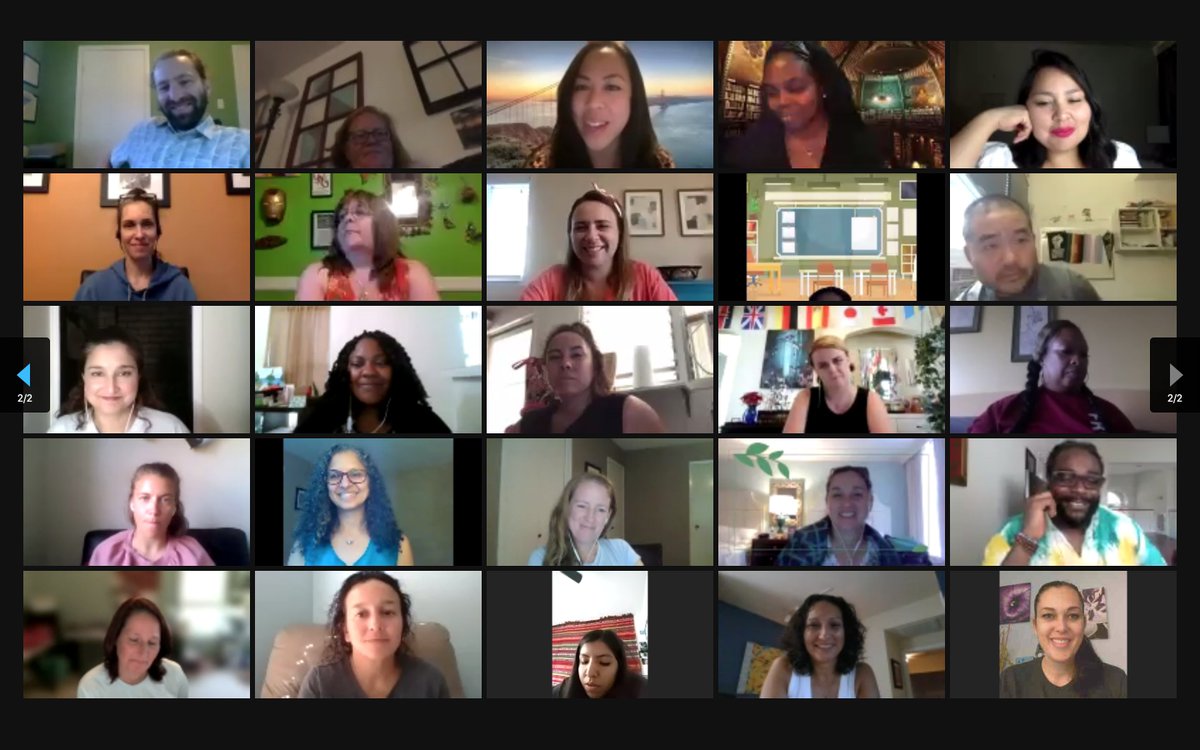 ecorise's tweet photo. We launched the 2021 virtual Summer Institute last night by grounding in our Core Values of comradery &amp; resilience. It was great to see new &amp; returning faces from across the U.S. We can't wait to spend the next 2 days digging in with you all! 💚 Together, #WeRise. #ecoteacher https://t.co/vlOJj7wJZn