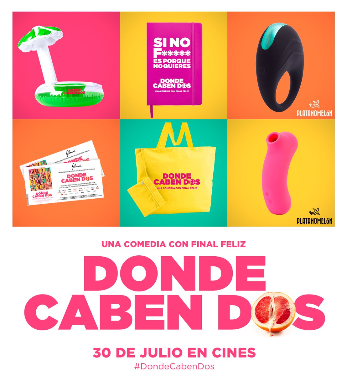 filmax's tweet photo. #Concurso ¡Tenemos 5⃣ packs muy veraniegos y divertidos de #DondeCabenDos!
🏖 Formados cada uno por 1️⃣ entrada doble, 1️⃣ bolsa de playa, 1️⃣ posavasos hinchable y 1️⃣ libreta oficiales de la película y... ¡2️⃣ productos de @platanomelon (1 Mambo y 1 Todo Mío)! 🎁
⏬Te contamos más⏬ https://t.co/QCwvPaXE5g
