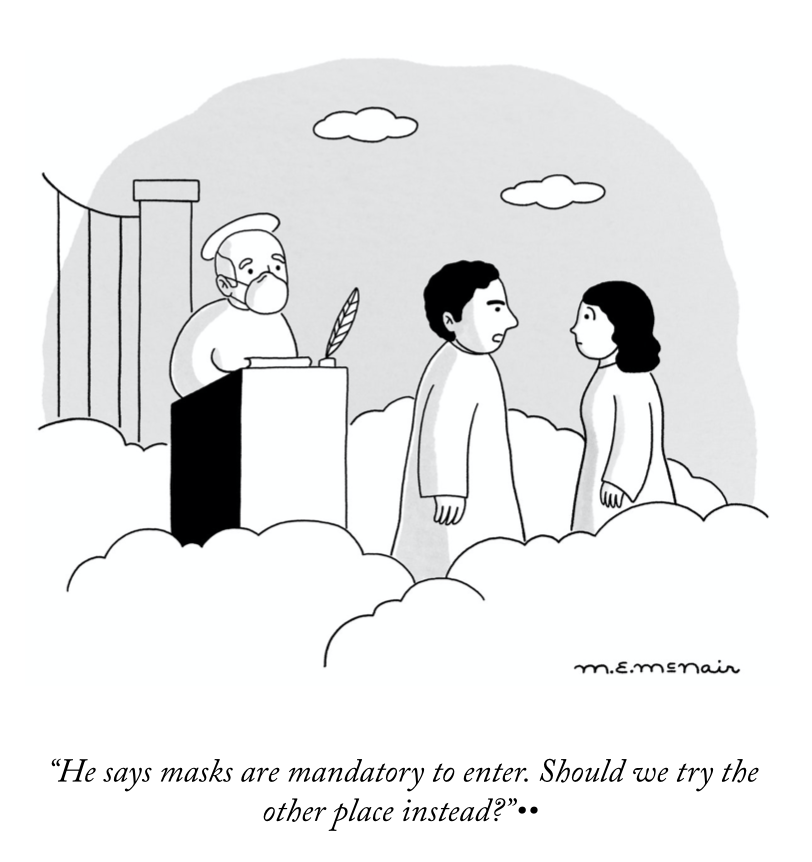 EricTopol's tweet photo. Our covid times :-)
by Elisabeth McNair @NewYorker https://t.co/pMXUYPq85l