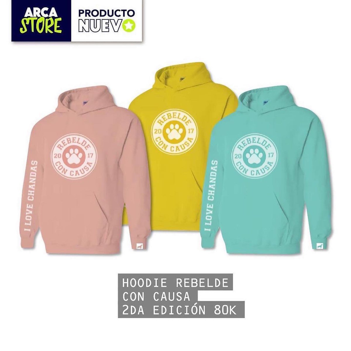 ArcaLuminoStore's tweet photo. Porque no hay nada más grande ni que reconforte tanto que ayudar.🐶😻💕

Hoy te invitamos a adquirirlo nuestro Hoodie REBELDE CON CAUSA, gracias a tu apoyo podremos cubrir la manutención y servicios veterinarios de nuestros 24 tripulantes✊🏻💚 https://t.co/7CpkgIuD6I