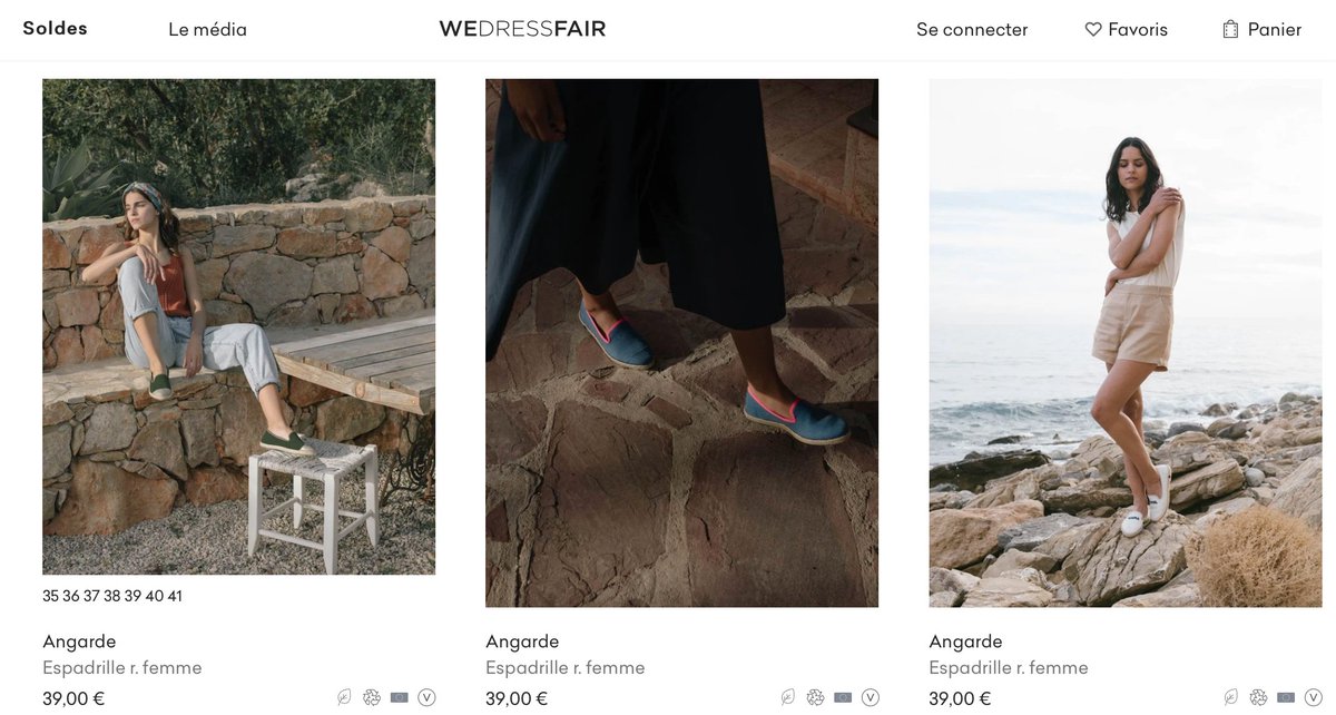 Notre marque est disponible sur @wedressfair, l'iconique e-shop de la mode éthique et éco-responsable et nous en sommes fiers 🤩♻️
  
Retrouvez y toutes les caractéristiques de nos différents modèles 👟🌿
👉 bit.ly/3yd9YTq