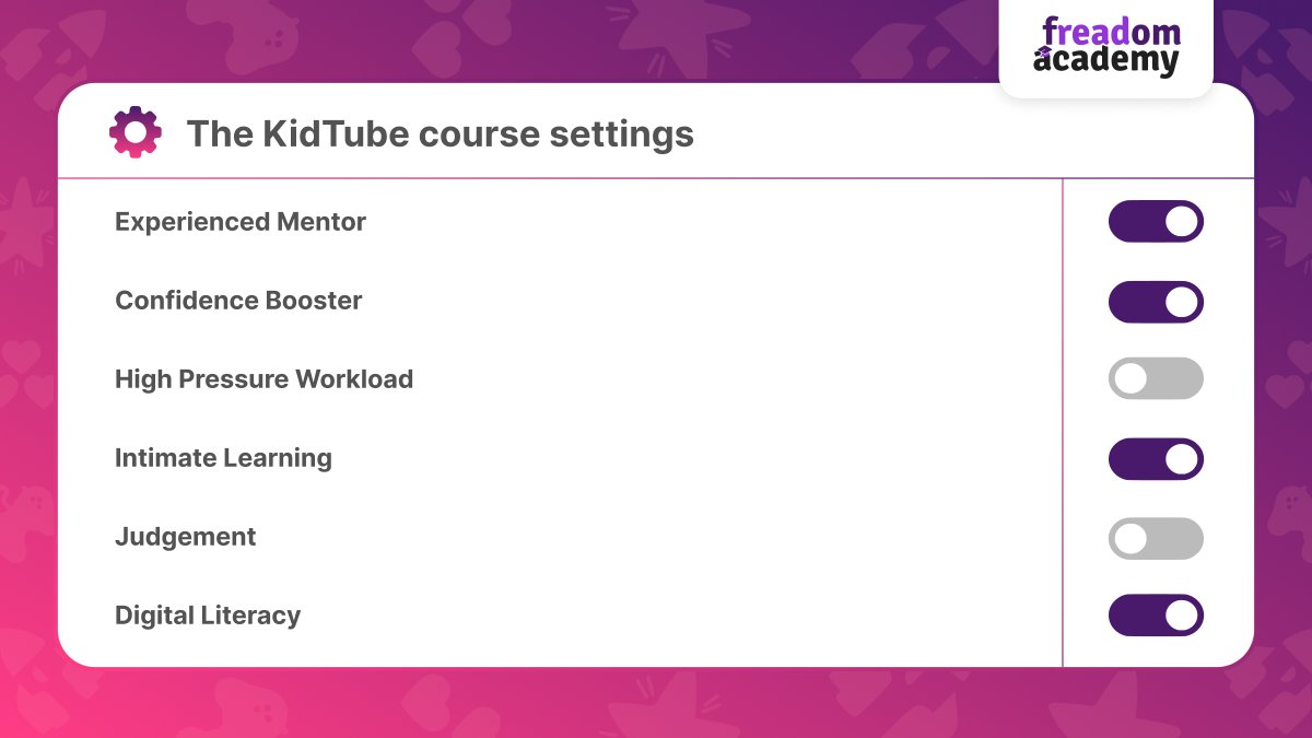 getfreadom's tweet photo. KidTube is configured as the perfect introduction to content creation for young entrepreneurs. Set your creativity to 100% and enrol now: https://t.co/Jfo24JT0KP
#kidtube #learnyoutube #contentcreator #onlineclasses #vloggingclasses #videocontent #digitalskill #youtube https://t.co/U9DdVkHLc1