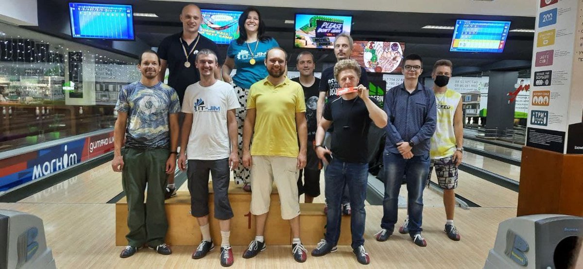 jimitjim's tweet photo. Do computer vision engineers ever have time to spare? They do if it is It-Jim's bowling championship 🎳 Lightning strikes - that's how we roll! Congratulations to our champions! 🏆

#itjim #teambuilding #bowling https://t.co/u7zGK2foA9