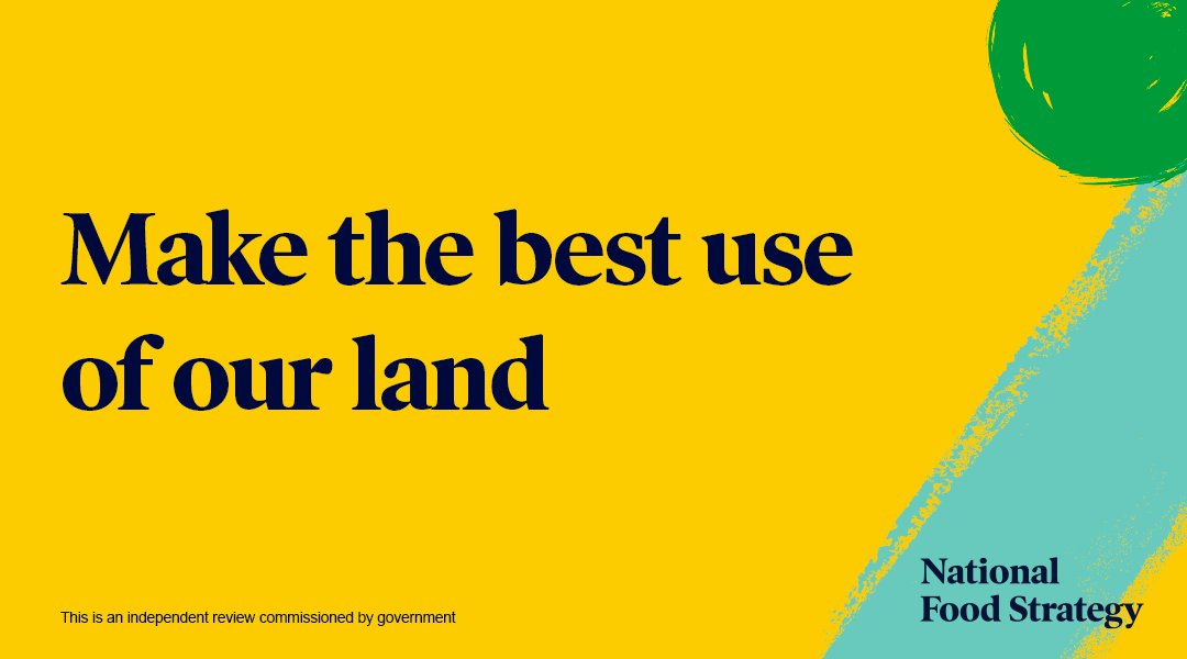 Our current appetite for meat is unsustainable: 85% of our farmland is used to feed livestock. We need some of that land back. Learn more: nationalfoodstrategy.org