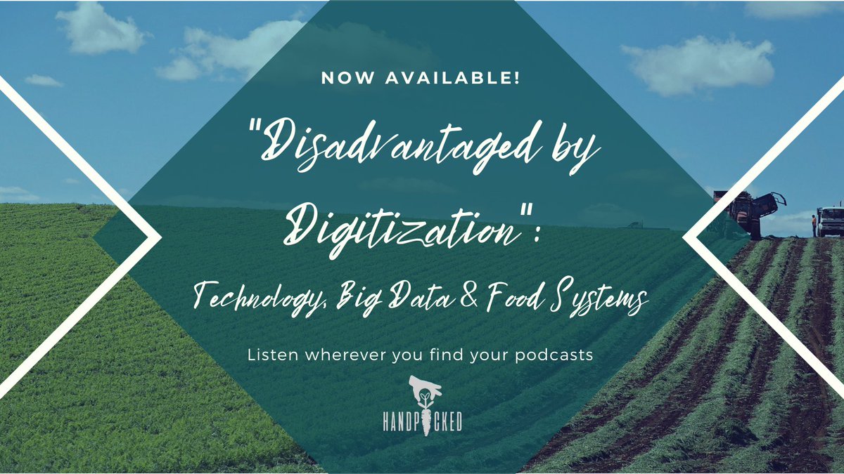 Our newest episode is now available!

Featuring <a href="/C_Livingstone_/">Carly Livingstone</a> <a href="/KellyBronson12/">CRC in Science and Society</a> &amp; @IrenaKnezevic3 in conversation w/ Harrison Runtz about the impacts of technology on our food system.

Available wherever you find your podcasts.
Show notes and teaching resources on our website.
