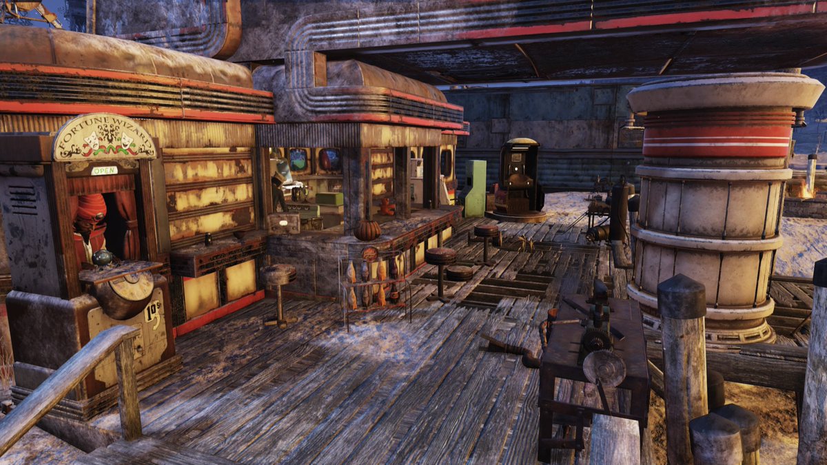 oOCapt_CanuckOo's tweet photo. Still have quite a bit of budget to work with but don't know what else to add. #Fallout76 #campbuilds https://t.co/aDXgEseeYK