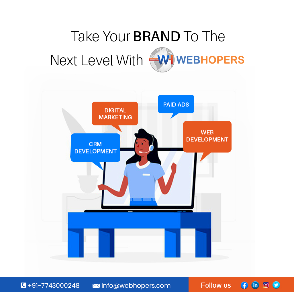 web_hopers's tweet photo. Take Your Brand To The Next Level With WebHopers 
[DIGITAL MARKETING, PAID ADS, CRM DEVELOPMENT, WEB DEVELOPMENT]
Call- +91 7743000248
Mail us- info@webhopers.com
Visit Us- https://t.co/MT2gjE1gts
#webdeveloper #digitalmarketing #paidads
#leadmanagment #crmdevelopment #marketing https://t.co/lALyY5W1fH
