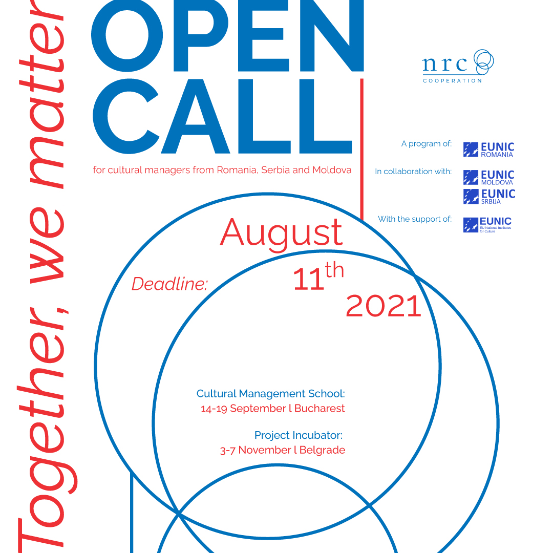 Are you a cultural manager, PR manager, cultural producer, cultural journalist or art critic based in #Romania, #Serbia or #Moldova?
Then #EUNICRomania's New Regional Cultural Cooperation programme: 'Together, we matter' is for you!
⏰ Deadline 11 August
➡️tinyurl.com/xdv9e2p3
