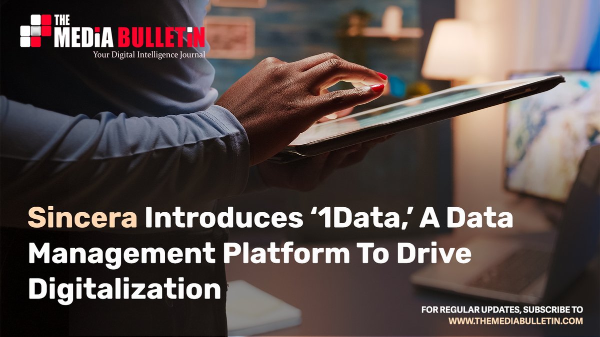 tmb_futuretech's tweet photo. https://t.co/rKgRysjSQo
#Sincera, a leading provider of data management solutions, has released #1Data, a new and improved data management platform. #Listen for more information.
#themediabulletin #data #datamanagement #bigdata #ai #analytics #machinelearning #datascience https://t.co/JlDFb0QKDN