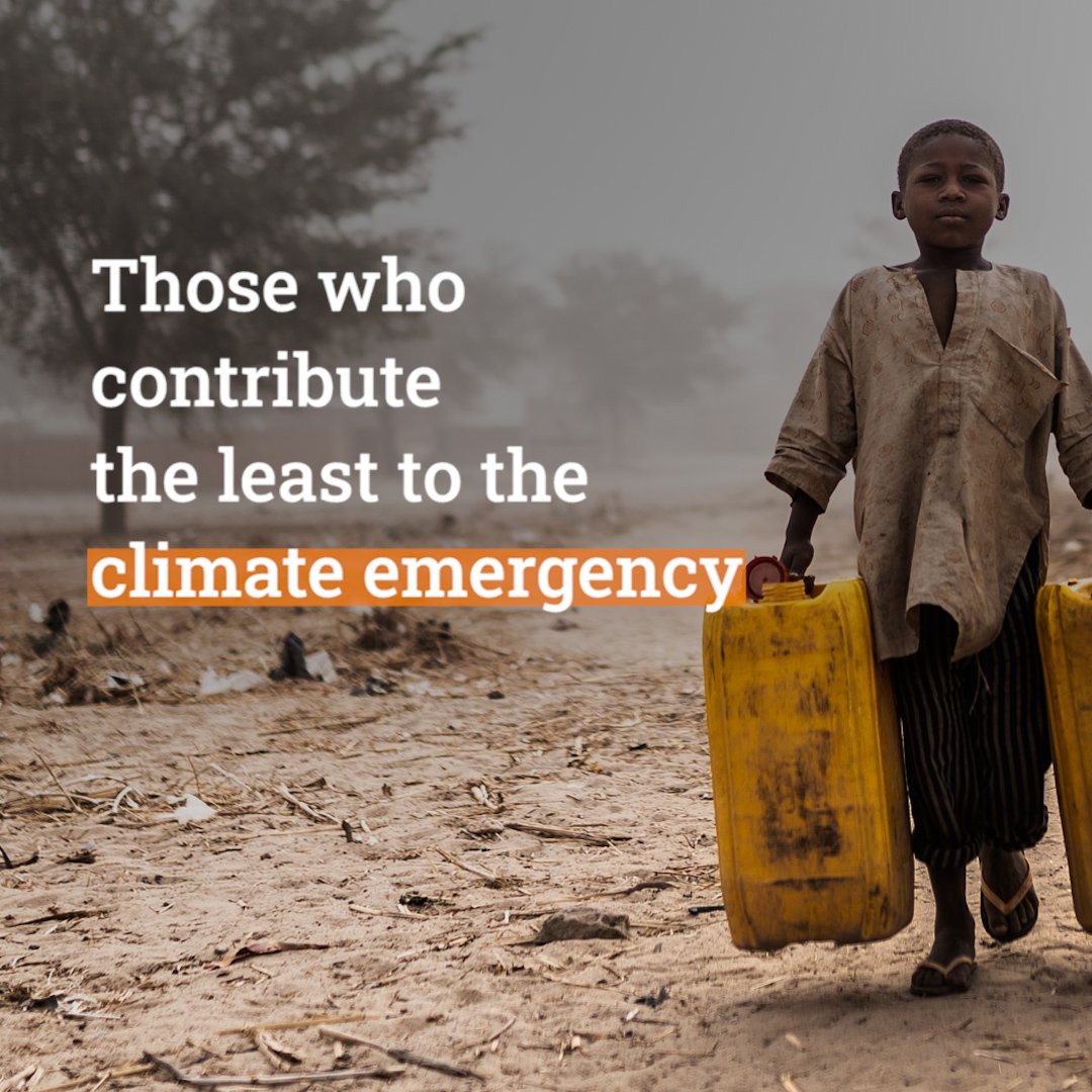UNOCHA's tweet photo. Globally, climate extremes &amp; weather-related hazards may lead to more than 200 million people in need of humanitarian aid by 2050.

Acting now is a moral imperative. #ClimateEmergency