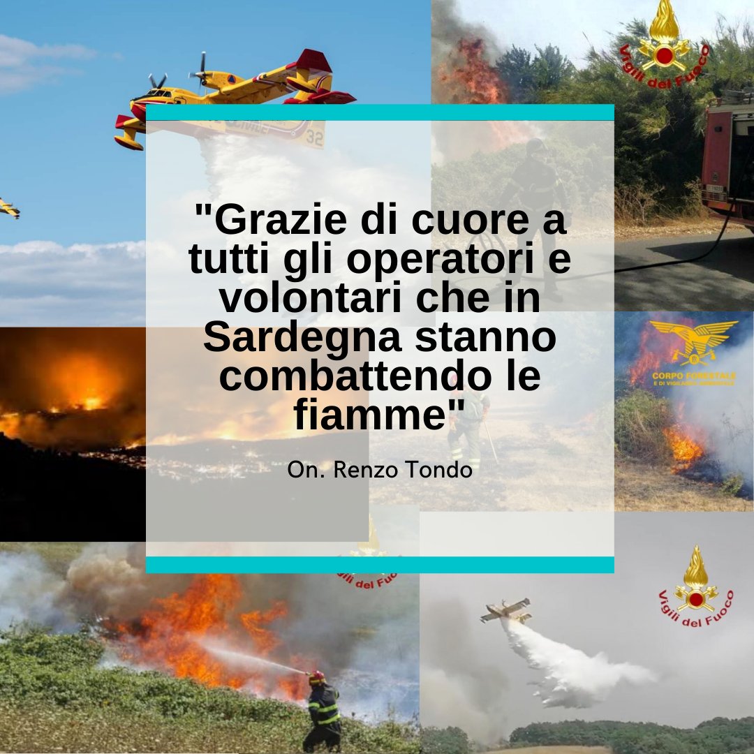 #Sardegna Grazie di cuore a tutte le persone che si stando impegnando per combattere le fiamme.