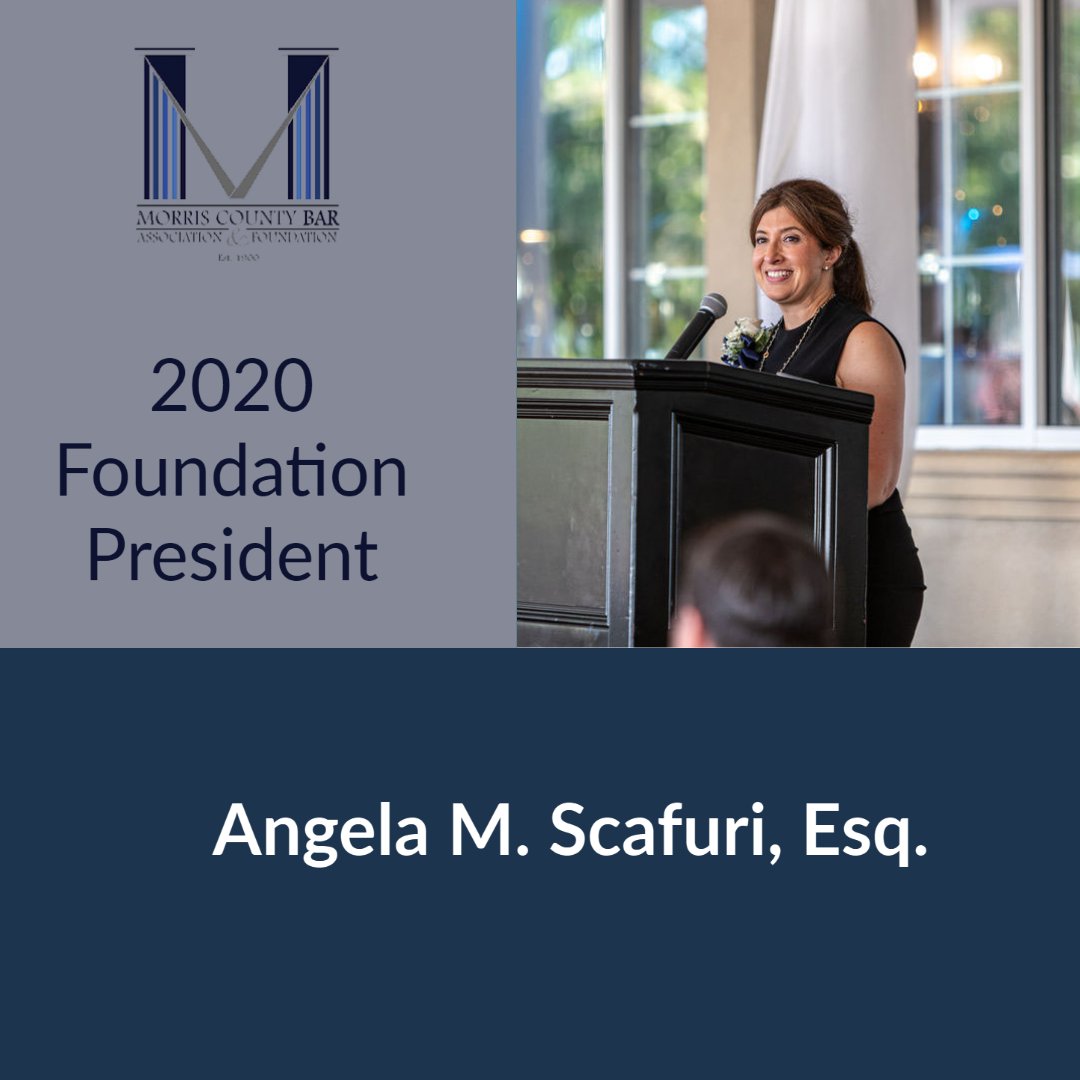 MorrisCountyBa1's tweet photo. On June 17th, at the Annual Installation &amp; Awards Dinner, 2020 Morris County Bar Foundation President and 2021 President Elect, Angela M. Scafuri, Esq. highlighted the work of the Foundation under her leadership!  

#MCBA #MorrisCountyBarAssociation https://t.co/lZWXz4AyBl