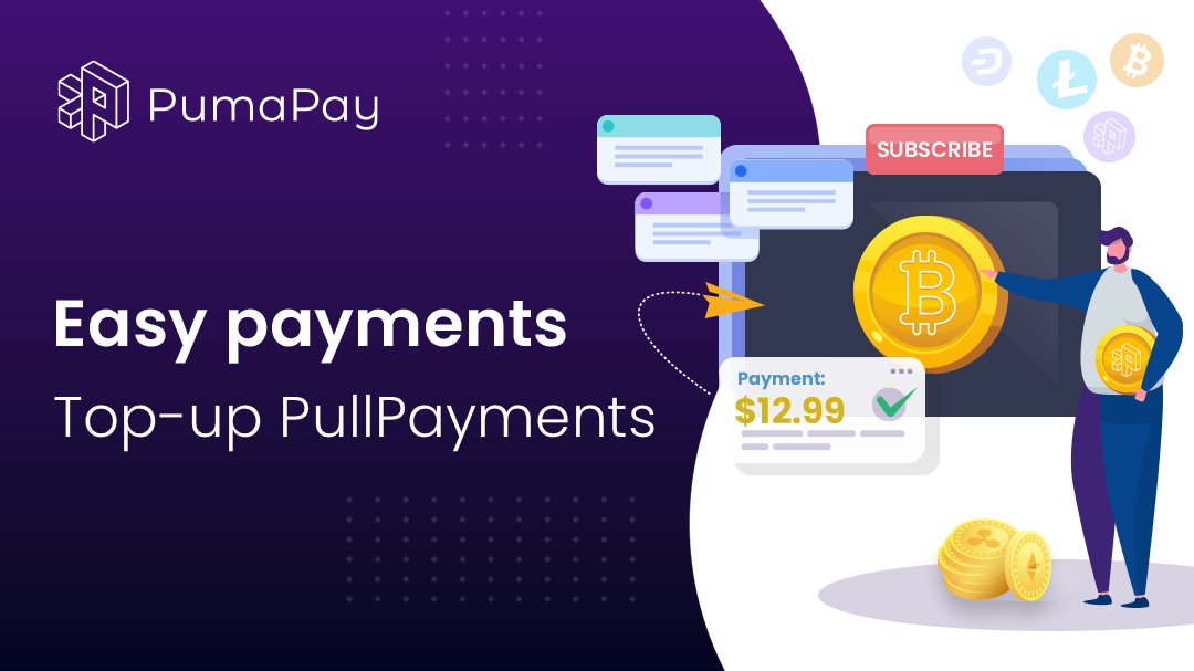 PumaPay's tweet image. We offer an easy way to keep your monthly payments on top and get them off your head! Read more about Top-up PullPayments and find out why they are the next best thing 💪 #pumapay

Click for the full article 👉  pumapay.io/top-up-billing…