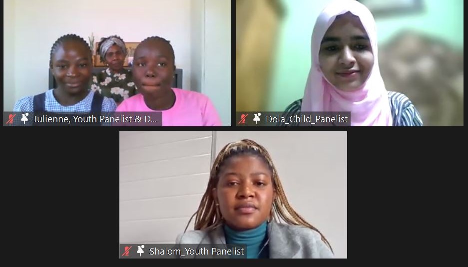 WorldVisionUK's tweet photo. “To build a world free from harmful social norms, we must evolve.  We need to ensure girls' education… We demand that leaders make our education a priority.” – Dola, youth panellist

#GES2021 | @MalaikaDRC | @GirlsNotBrides |@FCDOGovUK https://t.co/lDTBojMEko