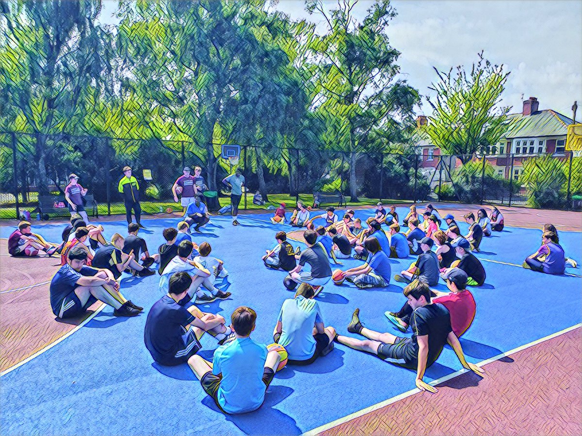 TribalBball's tweet photo. What a great day!! over 120 young people enjoying basketball @llwynfedw  🏀🥳👏 llawer o hwyl. #Basketball #cardiffbasketball #SummerofSmiles https://t.co/GRFAXBJCKA