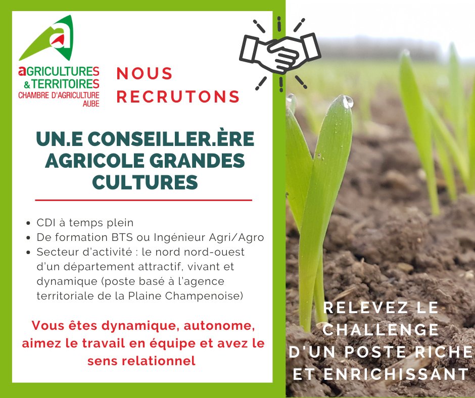 AgricultureAube's tweet photo. [📢#emploi] Nous recrutons, 🙏merci à tous pour vos partages 😉
Les offres complètes sont consultables ici : https://t.co/hdvd89kbuo https://t.co/U8lcX8CA8M