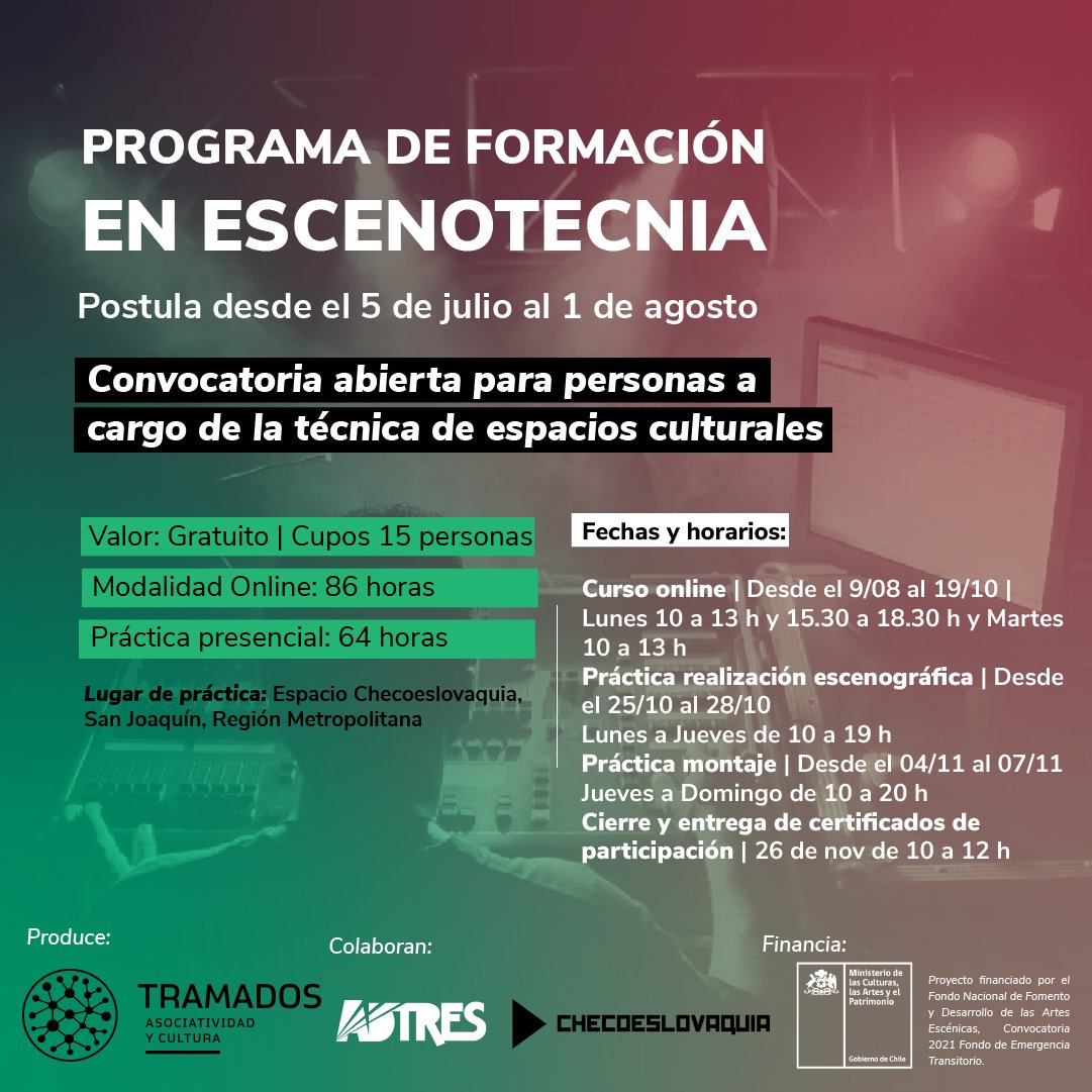 Última semana de postulaciones!
Descarga acá el Dossier de contenidos con link de formulario y fechas del programa: drive.google.com/file/d/1XzphXw…