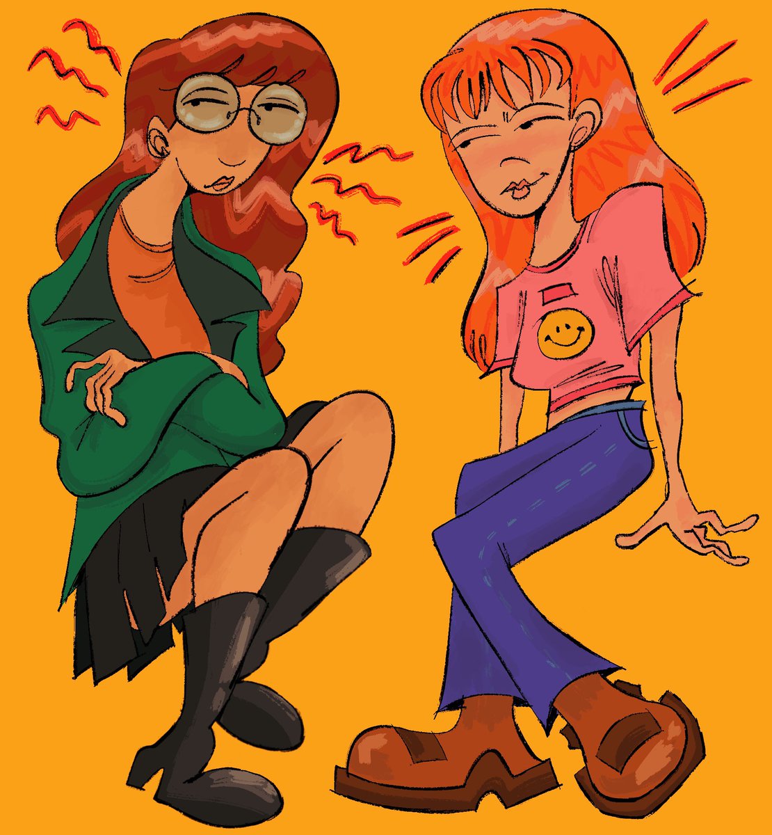 greerdraws's tweet photo. the morgendorffers #daria https://t.co/b4ztmCv9t8