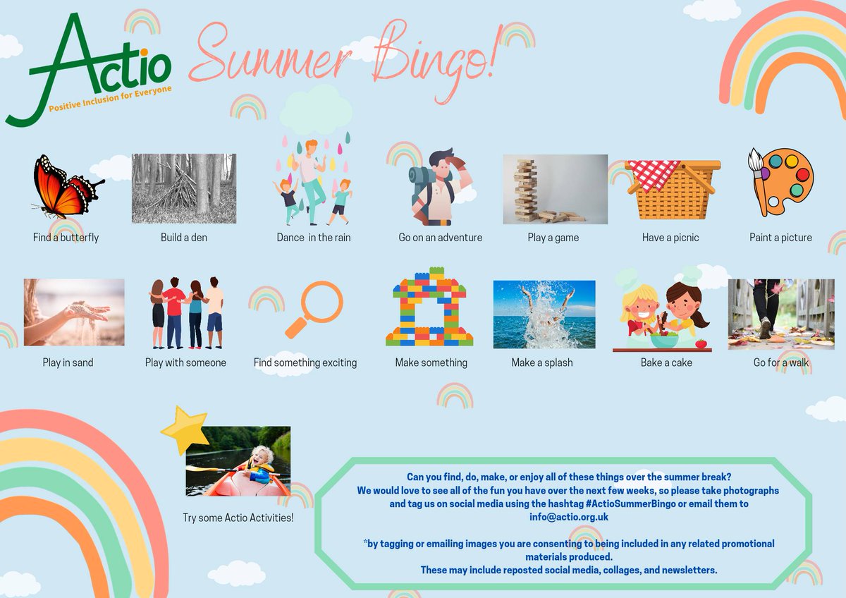 #ActioSummerBingo is here! We want to see how much fun you can have this summer... Share your Bingo Wins with us via social media or email and you might feature across our socials and website! Don't forget the #ActioSummerBingo so we can find you in our feed!