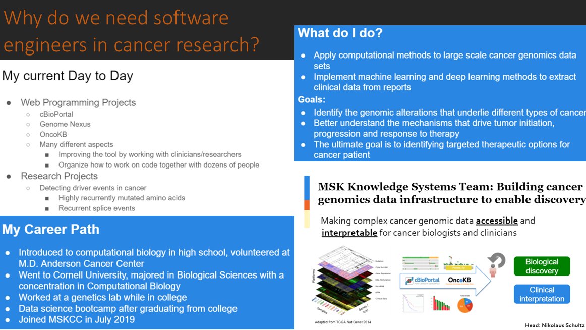 Bridge to Biostats (@bridge2biostats) on Twitter photo A huge thank you to <a href="/ahhanisha/">Anisha Luthra</a> & <a href="/inodb/">🔧 Ino de Bruijn 🧬</a> for telling our #MSKSEP students about your work as bioinformatics software engineers ⚙️🧬 & for the advice about giving oneself plenty of time & space to explore/discover career interests! A huge thank you to <a href="/ahhanisha/">Anisha Luthra</a> & <a href="/inodb/">🔧 Ino de Bruijn 🧬</a> for telling our #MSKSEP students about your work as bioinformatics software engineers ⚙️🧬 & for the advice about giving oneself plenty of time & space to explore/discover career interests!